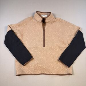 THML,  Anthropologie,  Size Small Taupe/Black Knit Textured Top/Blouse